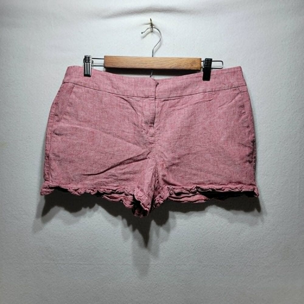 LOFT Women’s Chino Shorts Size 8 Hot Pink Cotton 4” Inseam Pockets